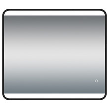 Black Curved Rectangular Aluminium LED Mirror